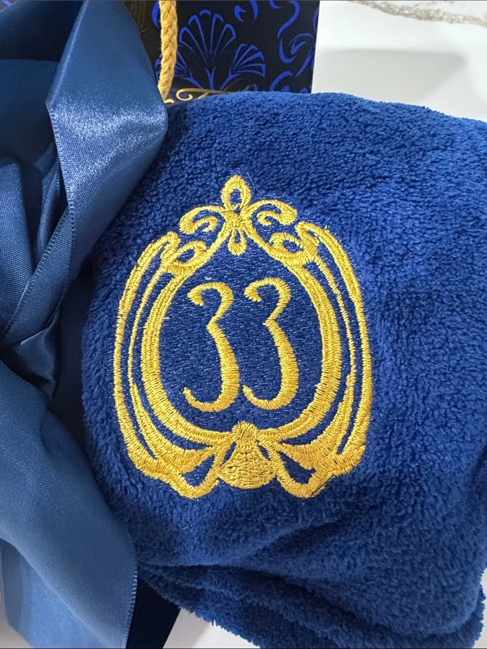 NWOT Disney Club 33 Candlelight 2014 Plush Blue Throw Blanket Rare